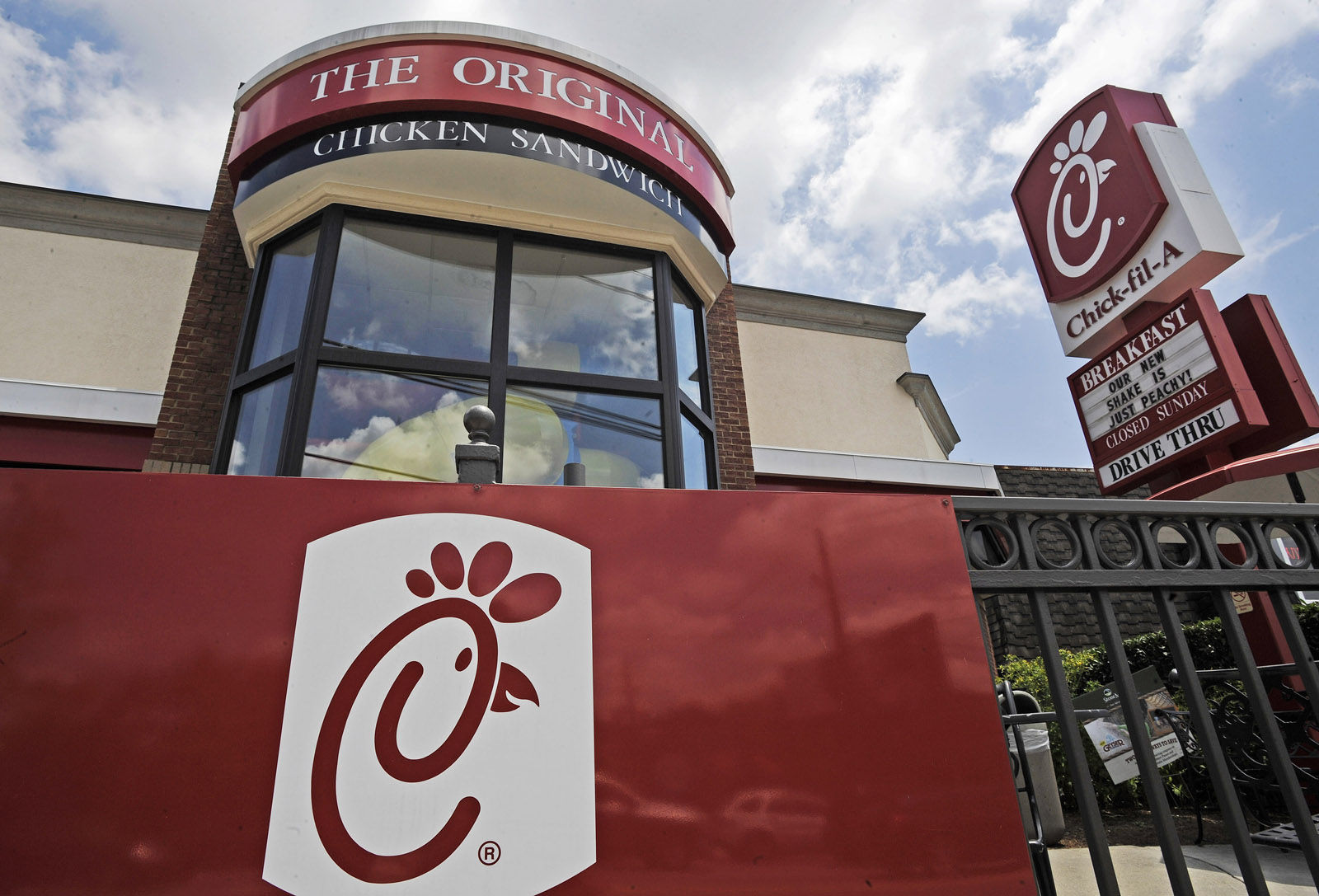 FILE - This Thursday, July 19, 2012 file photo shows a Chick-fil-A fast food restaurant in Atlanta. Earlier this month, Chick-fil-A set off a furor opposing same-sex unions. Other companies are brushing off fears that support for gay marriage could hurt their bottom line. (AP Photo/Mike Stewart, File)