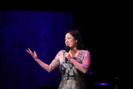 WASHINGTON, DC - JUNE 05: Margaret Cho performs on stage during the National Night Of Laughter And Song event hosted by David Lynch Foundation at the John F. Kennedy Center for the Performing Arts on June 5, 2017 in Washington, DC. (Photo by Tasos Katopodis/Getty Images for David Lynch Foundation)