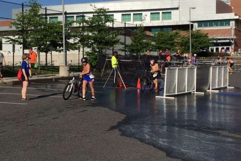 By water, pedal and foot, kids take on the Arlington Triathlon