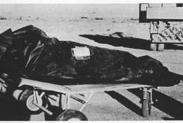 FILE--This photo is from the Air Force's "The Roswell Report," released Tuesday, June 24, 1997, which discusses the UFO incident in Roswell, N.M. in 1947. On balloon flights, test dummies were used and placed in insulation bags to protect temperature sensitive equipment. These bags may have been described by at least one witness as "body bags" used to recover alien victims from the crash of a flying saucer. The 231-page report, released on the eve of the 50th anniversary of the Roswell, N.M., UFO incident, is meant to close to book on longstanding rumors that the Air Force recovered a flying saucer and extraterrestrial bodies near Roswell. (AP Photo/Air Force, File)