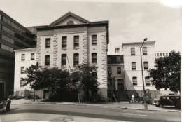 Beginning in the 1960s, modernist concrete and glass office complexes started going, alongside the three-story 19th century brick building. (Courtesy Charles Sumner School Museum and Archives)