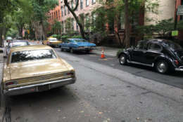 The boxy sedans line the curbs of a Brooklyn Heights neighborhood designed to (loosely) mimic D.C.'s 14th Street in the 1970s for an upcoming Steven Spielberg movie about the Pentagon Papers. (Courtesy Jason Rabinowitz)