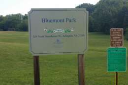 Bluemont Park in Arlington, Virginia, has 9 holes for disc golf. (WTOP/J. Brooks)