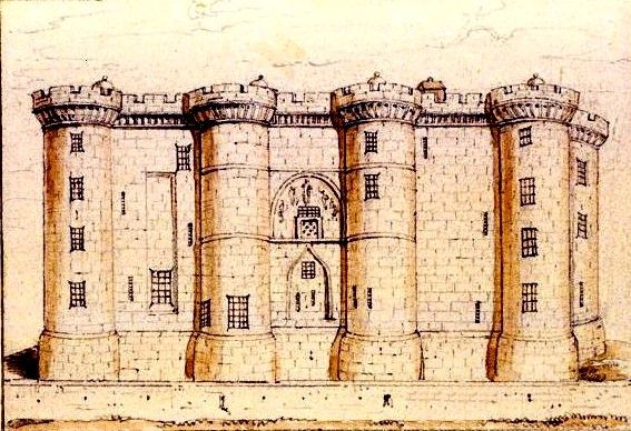 The Bastille was built between 1370 and 1383 as a fortress and was converted to a prison in the 17th century. It was torn down after the events of 1789. (Wikimedia Commons)