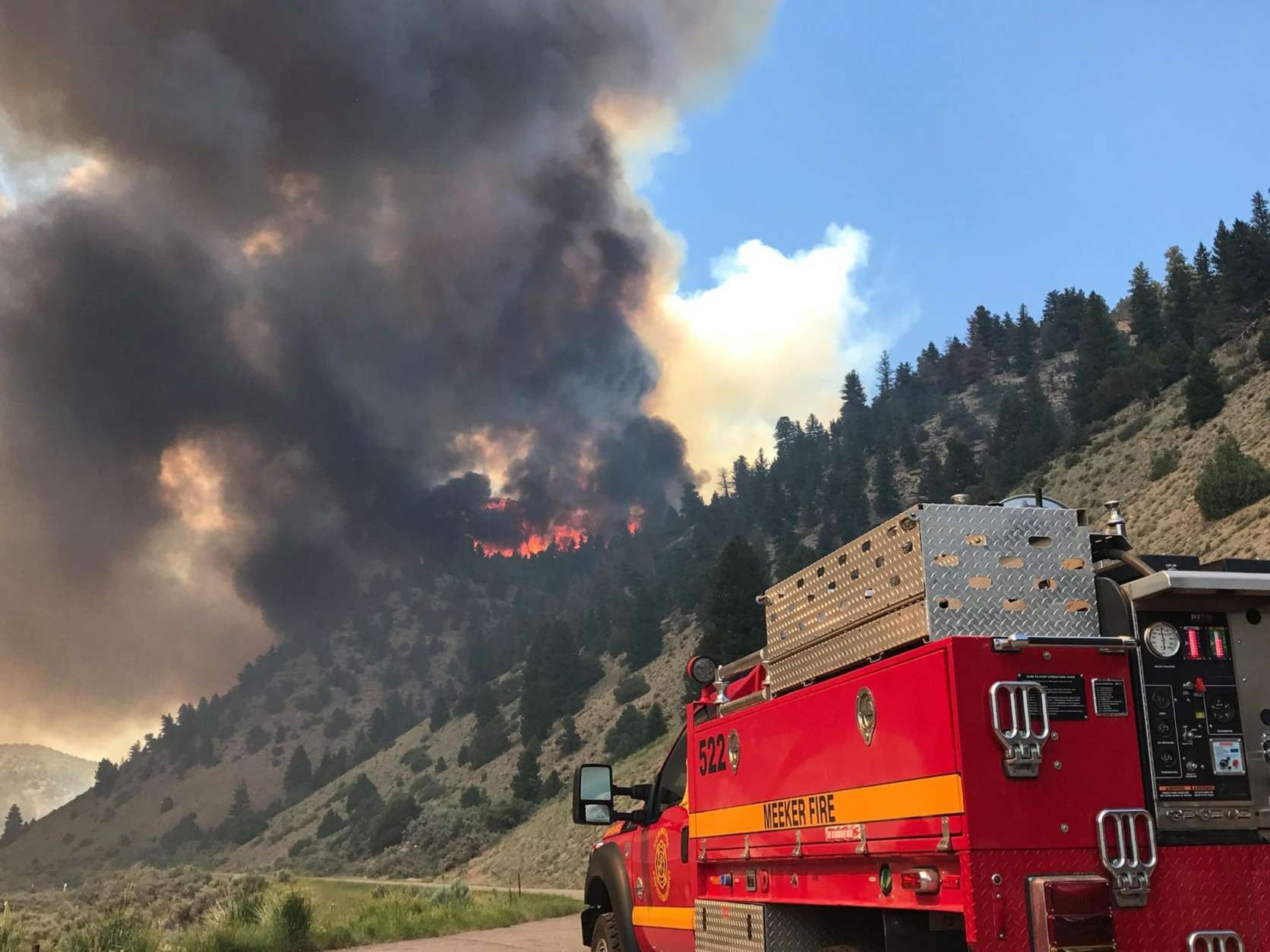 Maryland firefighters have been sent to the Rocky Mountains of Colorado. (Courtesy Rio Blanco County Sheriff's Office)
