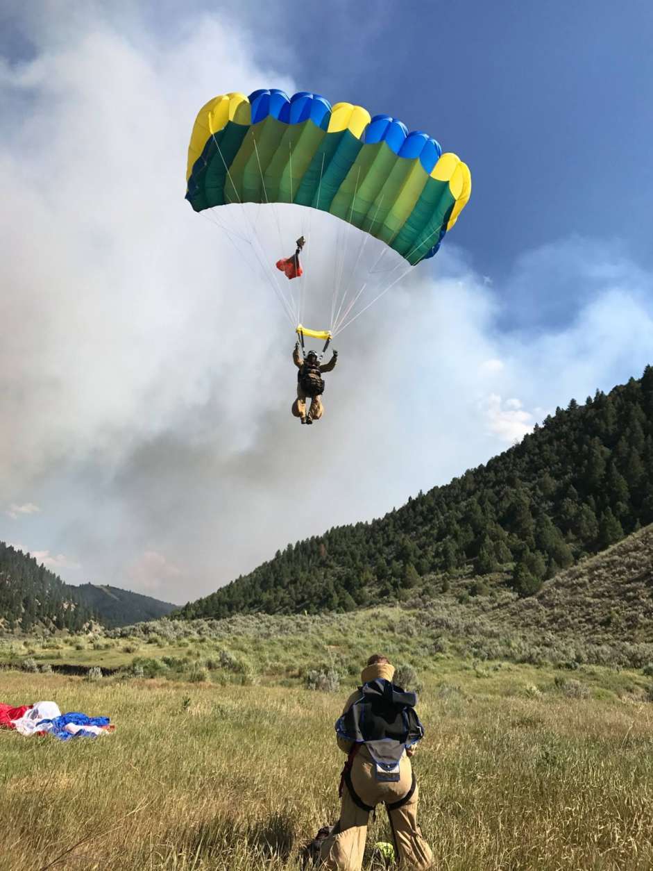 An agreement with the U.S. Forest Service allows Maryland Wildland Fire Crews to go anywhere in the nation when needed. These Maryland firefighters are pictured near Meeker, Colorado. (Courtesy Rio Blanco County Sheriff's Office)