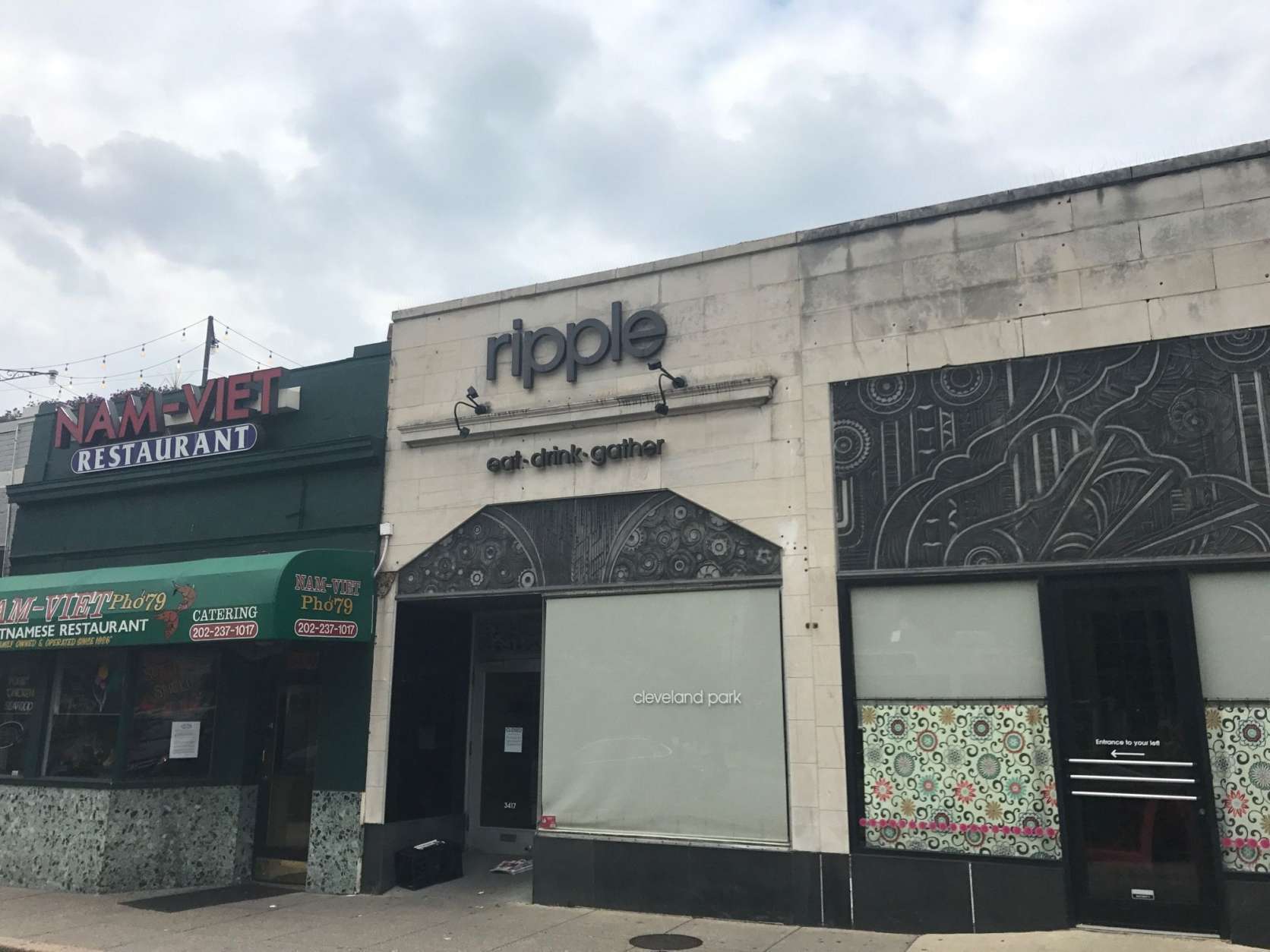 In June, 7-year-old Ripple and 20-year-old Nam-Viet closed their doors in D.C.'s Cleveland Park. In the last three years, several critically acclaimed dining establishments in the neighborhood have said "goodbye." (WTOP/Rachel Nania)