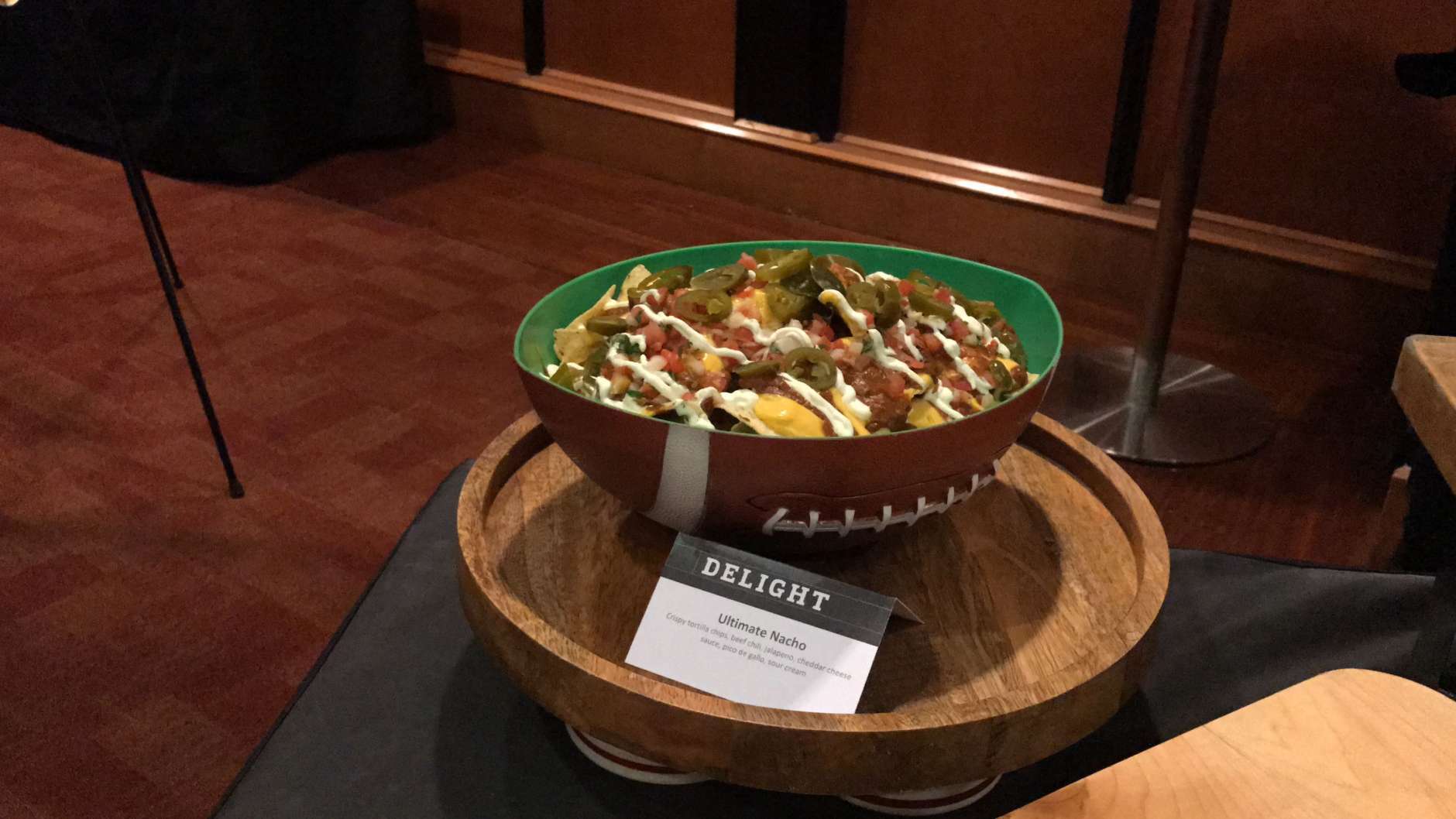 Looking for a more traditional snack? Grab a giant bowl of Ultimate Nachos to feed your friends...or just keep it for yourself. (WTOP/Ginger Whitaker)