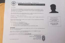 Police are handing out fliers to try to track down who stabbed a woman Thursday morning. (WTOP/John Domen)