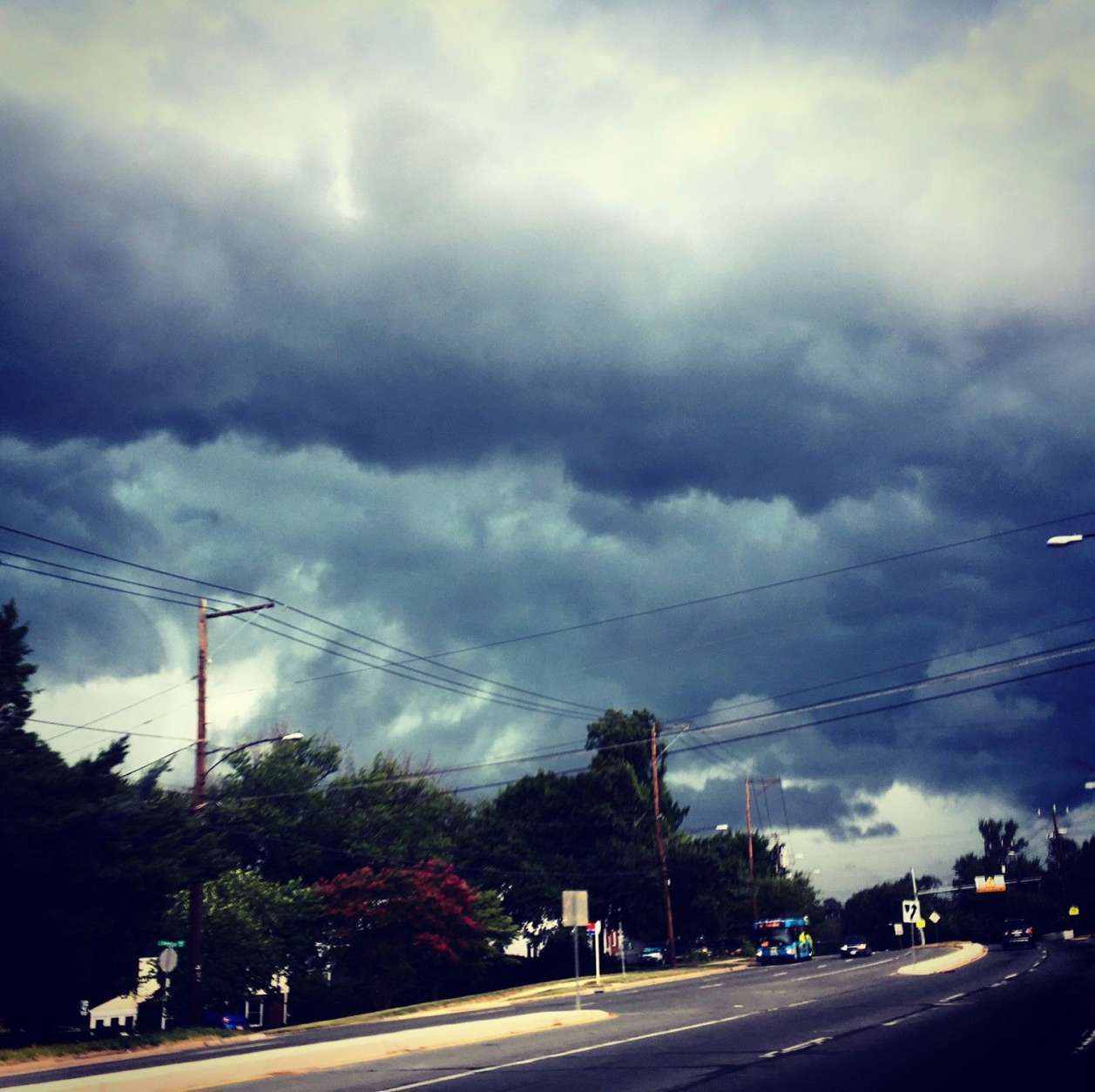 Storm clouds above University Blvd. and 495 in Montgomery County, Maryland. (Courtesy Matthew Rippetoe)