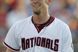 Washington Nationals pitcher Stephen Strasburg made a rehab start for the Class-A Potomac Nationals in 2011. (AP Photo/Luis M. Alvarez)