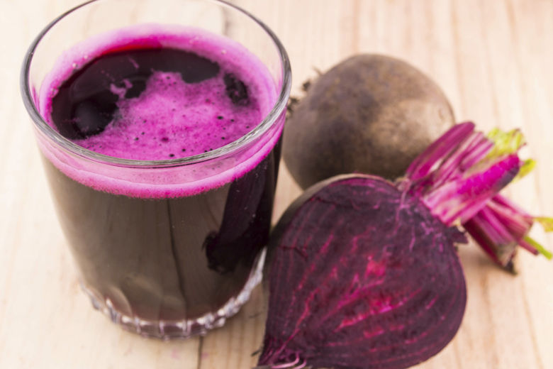 Closeup of Fresh Red Beet Juice