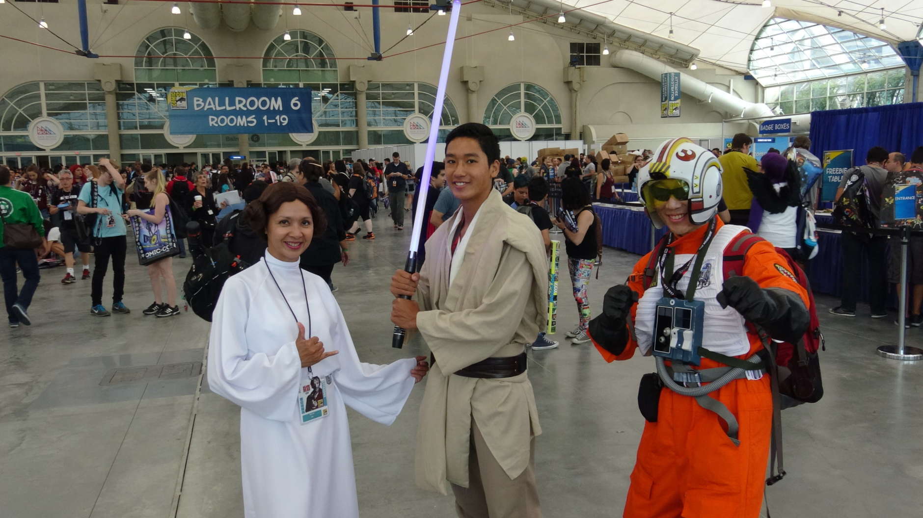 Attendees of the 2017 Comic-Con don "Star Wars" costumes. (Courtesy Kenny Fried)