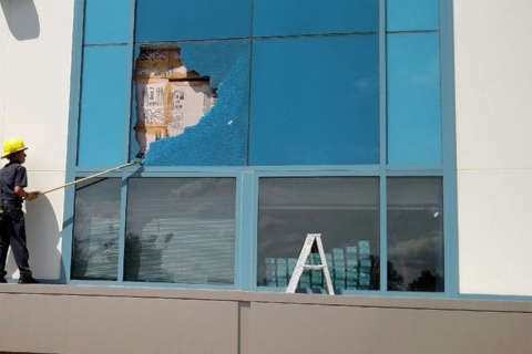 Police investigate broken window at Montgomery Co. station as vandalism