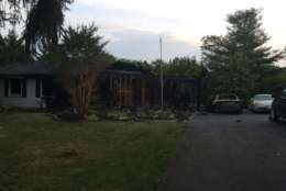 Two people were taken to the hospital after an early morning fire Friday in Montgomery County. (WTOP/Nick Iannelli)