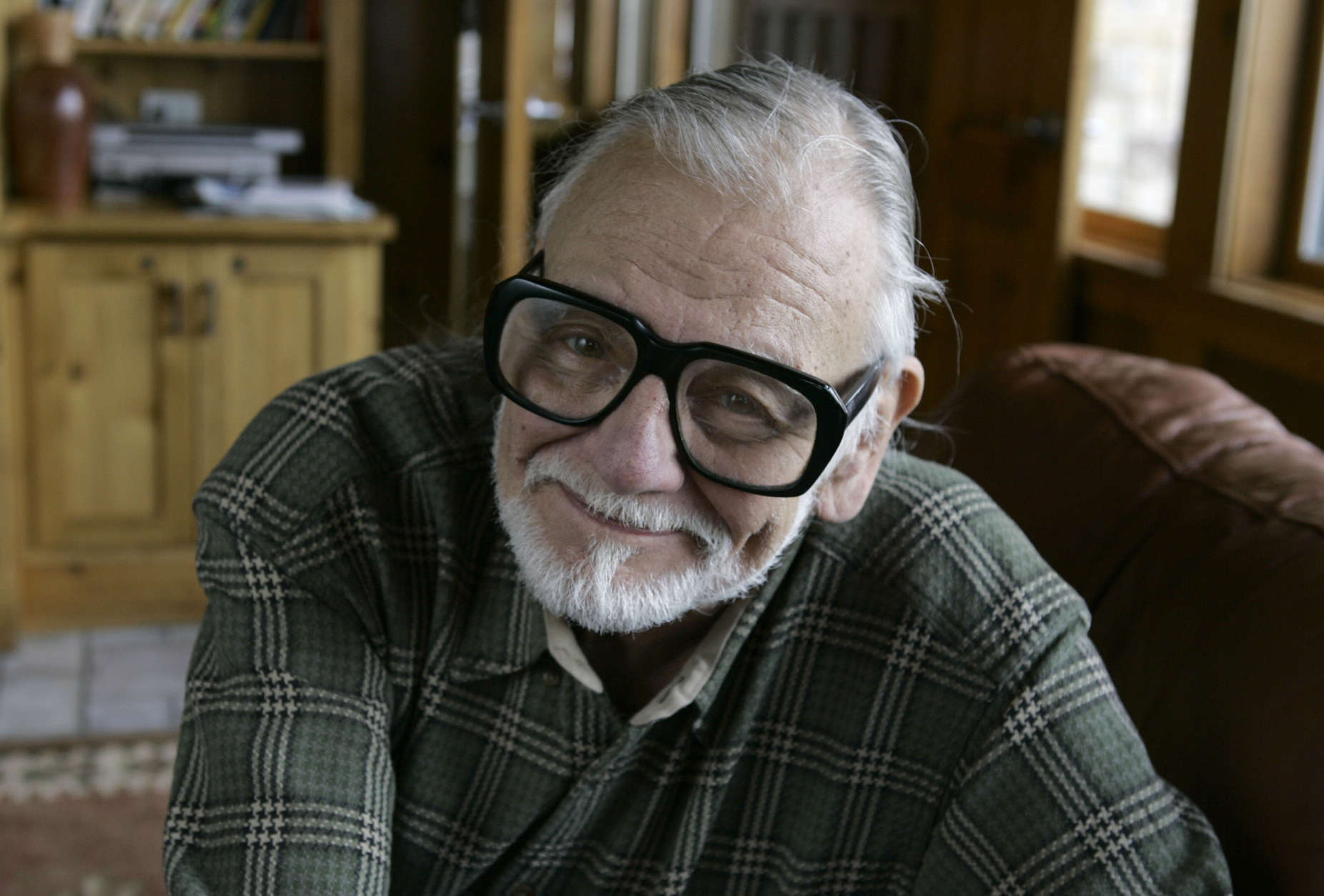 Director and writer George Romero poses for a photograph while talking about his film "Diary of the Dead' at the Sundance Film Festival in Park City, Utah, on Monday, Jan. 21, 2008.  Romero shot the first of his five zombie films, 'Night of the Living Dead', nearly four decades ago. (AP Photo/Amy Sancetta)