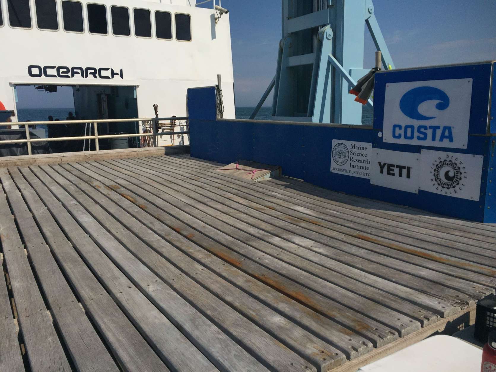 OCEARCH is also the name of the nonprofit group that operates the ship, tags and tracks sharks, and allows researchers access to the fish for study. (WTOP/Michelle Basch)