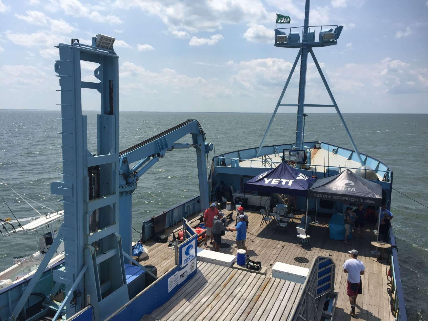 Some OCEARCH scientists aren't pleased with the sensationalism surrounding sharks, which they say is continued by movies like "Jaws" and programs like "Shark Week." (WTOP/Michelle Basch)
