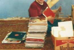 Skip Groff packing up one of his final boxes of albums, before turning Yesterday & Today shop back to his landlord in 2002. Today, Y&T sells records online. (Courtesy Skip Groff)