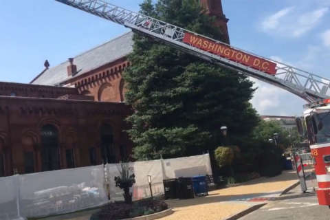 Smithsonian Castle briefly evacuated after fire