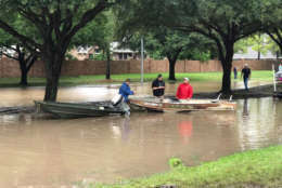 Residents in the Cinqo Ranch area on Houston's west side were issued a mandatory evacuation notice. (WTOP/Steve Dresner)