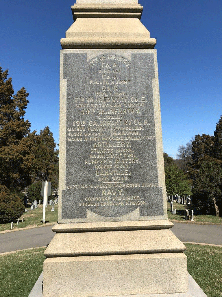 A look at the Confederate graves monument in the cemetery before the vandalism. (Courtesy Fairfax City)