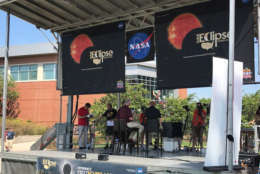 NASA takes the stage at Southern Illinois University in Carbondale, Illinois. (WTOP/Steve Dresner)