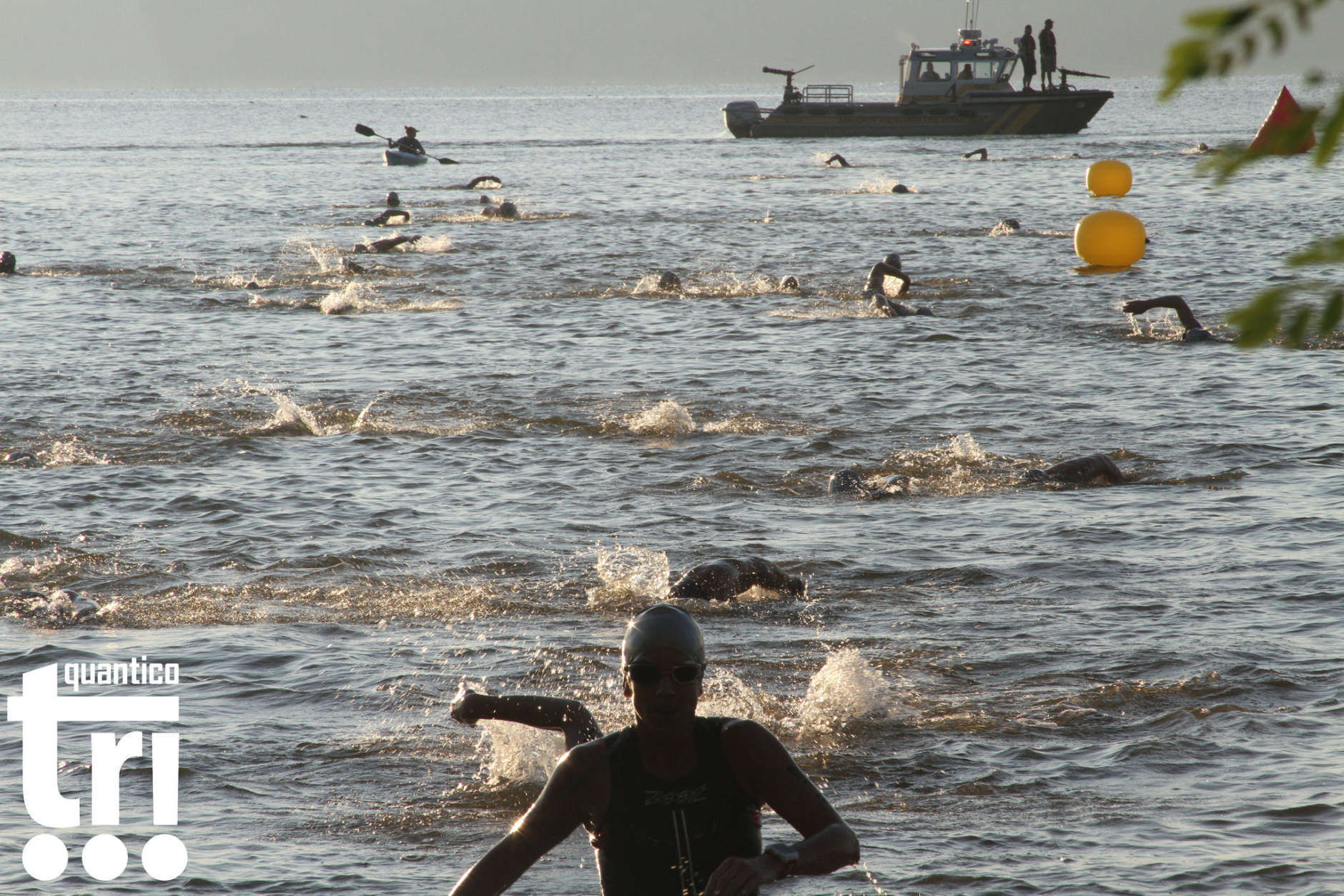 Swimmers compete in the 2016 Quantico Tri. (Courtesy Marine Corps Marathon)