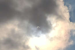 Cloud cover blocked the view of the eclipse for some, but did make it easier to take photos. (Courtesy Rangbhar Pradeep)