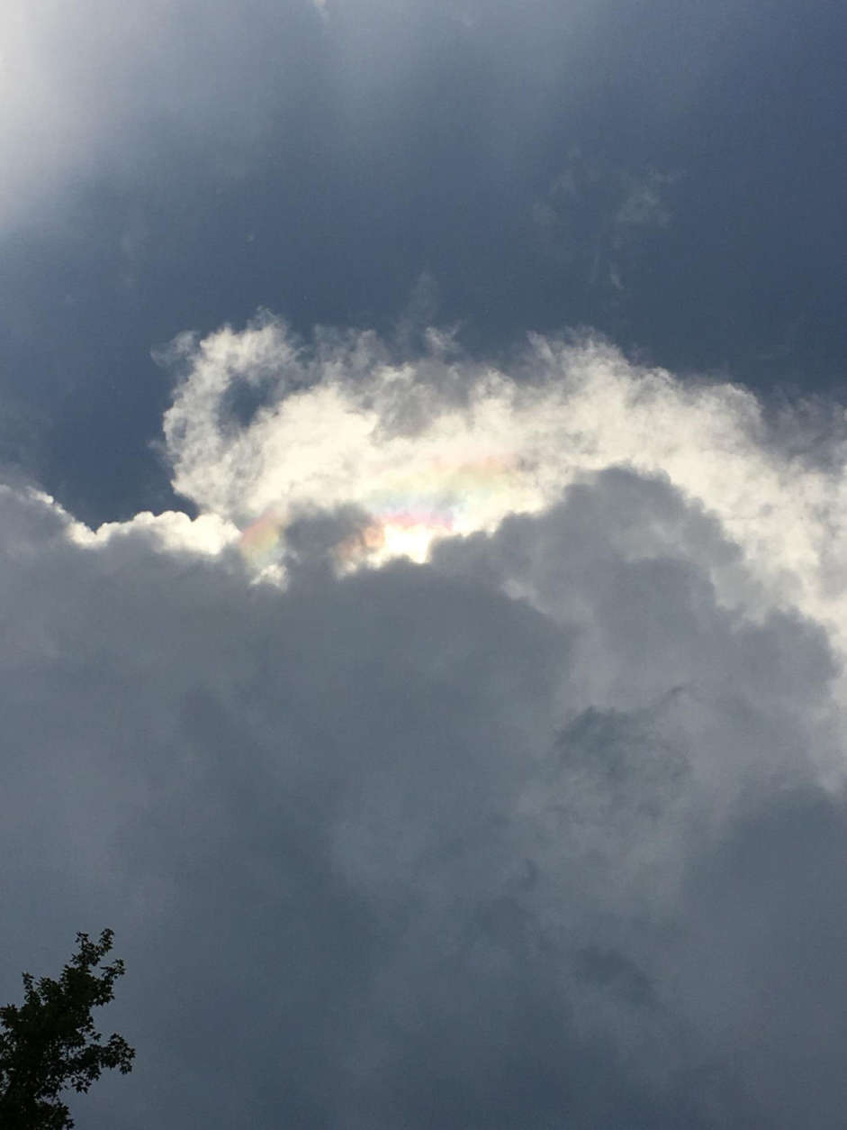After the eclipse, a hint of a rainbow. (Credit David Bullock, Courtesy Kyle Cooper)