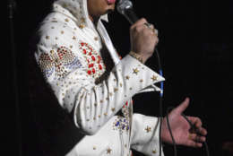 Shawn Klush from Pittston, Pa., performs during the Ultimate Elvis Tribute Artist Contest on Friday, Aug. 17, 2007 in Memphis, Tenn. Klush was named the winner of the contest, the first such contest sanctioned by Elvis Presley Enterprises. (AP Photo/Chris Desmond)