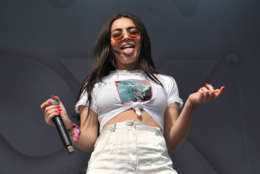 Charlie XCX performs on day four at Lollapalooza in Grant Park on Sunday, Aug 6, 2017 in Chicago. (Photo by Rob Grabowski/Invision/AP)