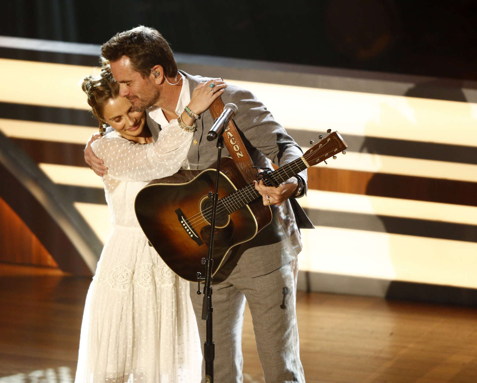 Clare Bowen and Charles Esten, of the television show "Nashville" perform during the 11th annual ACM Honors at the Ryman Auditorium on Wednesday, Aug. 23, 2017, in Nashville, Tenn. The show won the Tex Ritter Film award. (Photo by Wade Payne/Invision/AP)