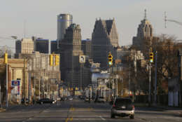FILE - In this Nov. 7, 2014 file photo is the skyline of the city of Detroit. Detroit told a judge Monday, Nov. 24, 2014, that the city needs a few more weeks before it's ready to officially get out of bankruptcy. (AP Photo/Carlos Osorio, File)