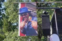 At the Chuck Brown Memorial Park in Northeast, DC his legend carries on with the celebration 3rd annual Chuck Brown Day. (WTOP/Kathy Stewart)