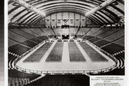 Cole Field House all decked out for convocation, circa 1955. (Courtesy University of Maryland College Park)
