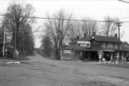In 1930, Myers Gas Station was at the intersection of Leesburg Pike and Dolley Madison Boulevard. (Courtesy Tysons Partnership)