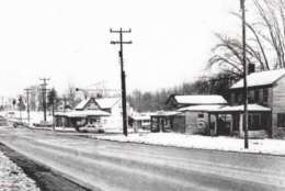 Snowy Leesburg Pike, seen in 1962, headed from west Tysons toward Colvin Run.
 (Courtesy Tysons Partnership)