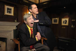 Legendary Comedian Jerry Lewis and Jim Carrey attend the Friars Club before his 90th birthday celebration on Friday, April 8, 2016, in New York. (Photo by Brad Barket/Invision/AP)