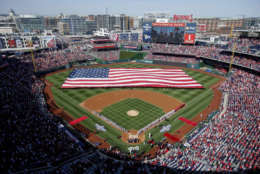 The Nationals came in third place in fan satisfication in the JD Power Survey. They scored 764 points out of a possible 1,000 in things such as seating area and game experience, security and ushers, leaving the game, arriving at the game, food and beverage, ticket purchase and souvenirs and merchandise. 

While the Nats play in the newest stadium in D.C., Nationals Ballpark barely scored ahead of RFK Stadium, their old home, in terms of fan satisfaction. FILE. (AP Photo/Andrew Harnik, File)
