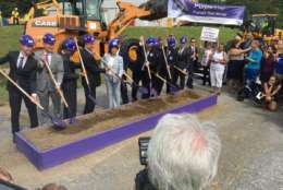 A groundbreaking ceremony for the Purple Line in August marked the start of the long-awaited construction project, scheduled to take about five years. (WTOP/Max Smith)