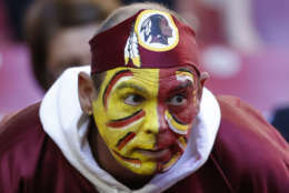 Green Acres School sent a letter to families announcing the change, saying children and staff members should not be wearing clothing that “disparages a race of people.”

FILE. A Washington Redskins fan watches prior to an NFL football game against the Arizona Cardinals, Sunday, Dec. 4, 2016, in Glendale, Ariz. (AP Photo/Ross D. Franklin)