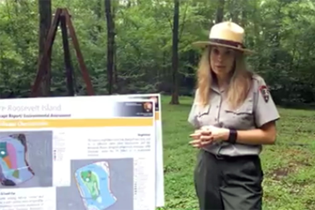 U.S. Park Service Facebook Live presentation about Roosevelt Island. (NPS)