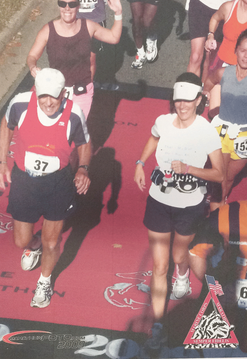 Al Richmond and his daughter after finishing the 2009 Marine Corps Marathon. (Courtesy Al Richmond) 