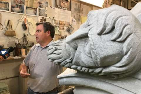 Stone carvers restore National Cathedral prophets 6 years after earthquake