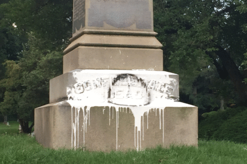Fairfax cemetery’s Confederate monument splashed with paint