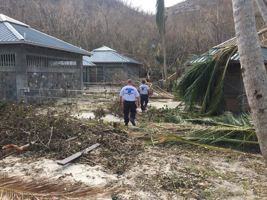 Virginia Task Force 1 and 2 and New York Task Force 1 conduct Irma-related search-and-rescue operations in the U.S. Virgin Islands this weekend. (Courtesy FEMA)