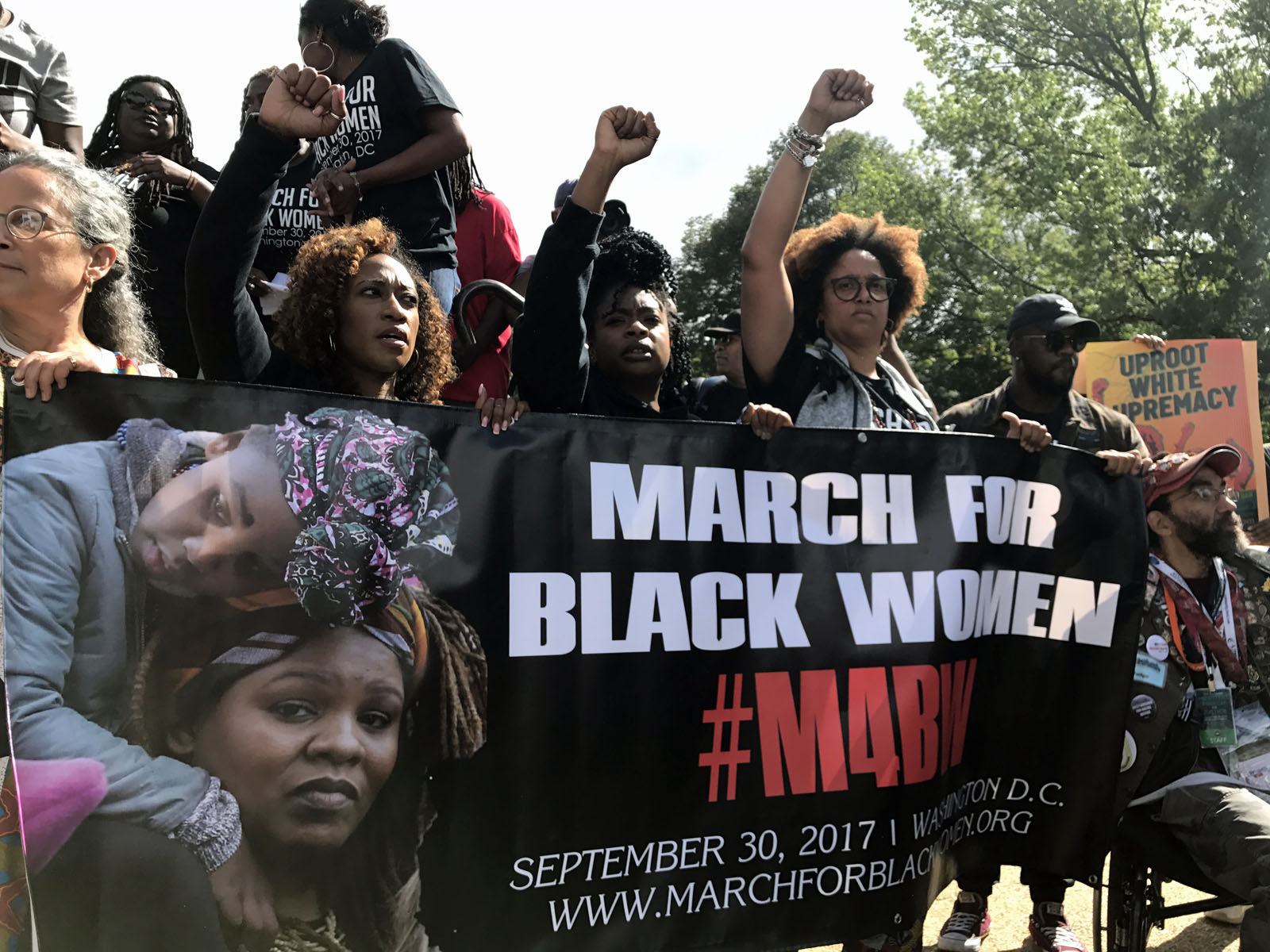 Joined by the March for Black Women, the crowds came together as they walked to the Justice Department and the National Mall. (WTOP/Dick Uliano) 