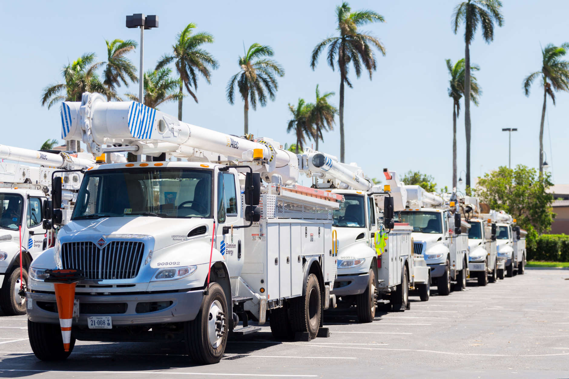 One week after Hurricane Irma blasted through Florida, Virginia-based utility crews are helping return power to the Sunshine State. (Courtesy Dominion Energy) 
