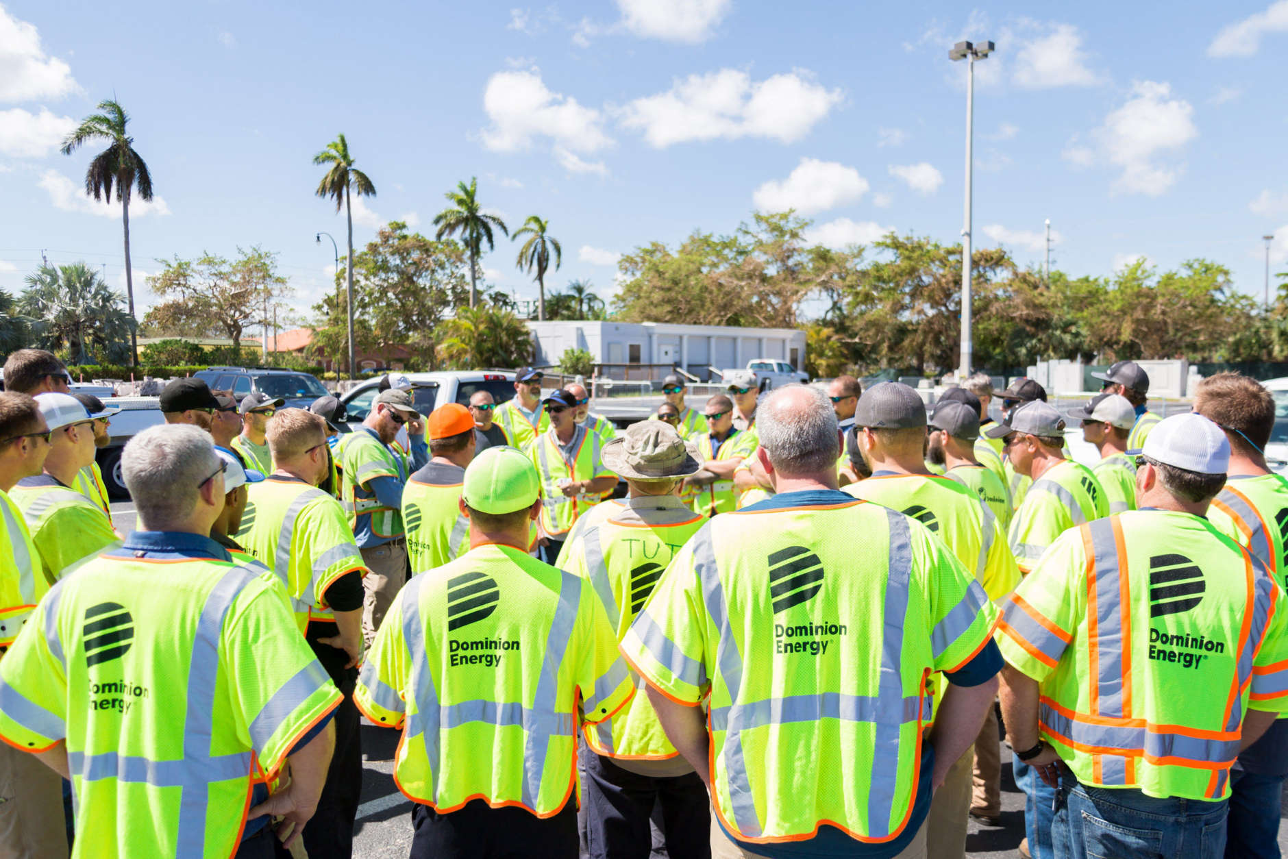 In this Sept. 15, 2017, image, Virginia-based utility crews are helping return power to the Sunshine State one week after Hurricane Irma blasted through Florida. (Courtesy Dominion Energy) 